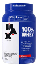 100% Whey protein em pote de 900g Max titanium