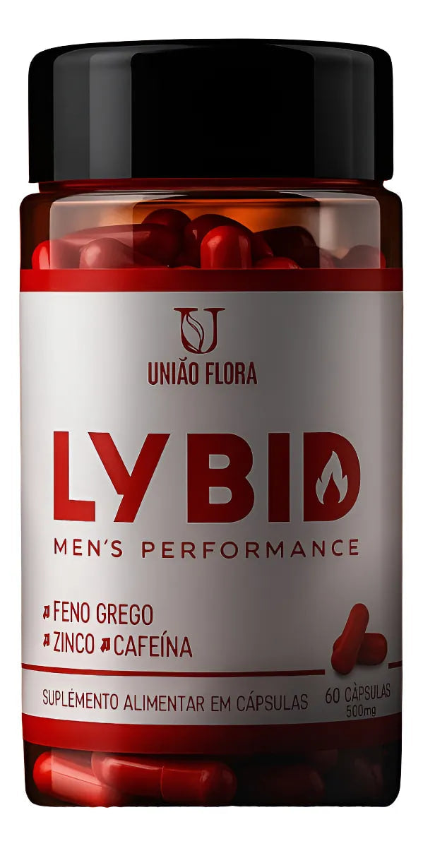 Lybid Men S Performace aumenta o libido - 60 Capsulas - União Flora
