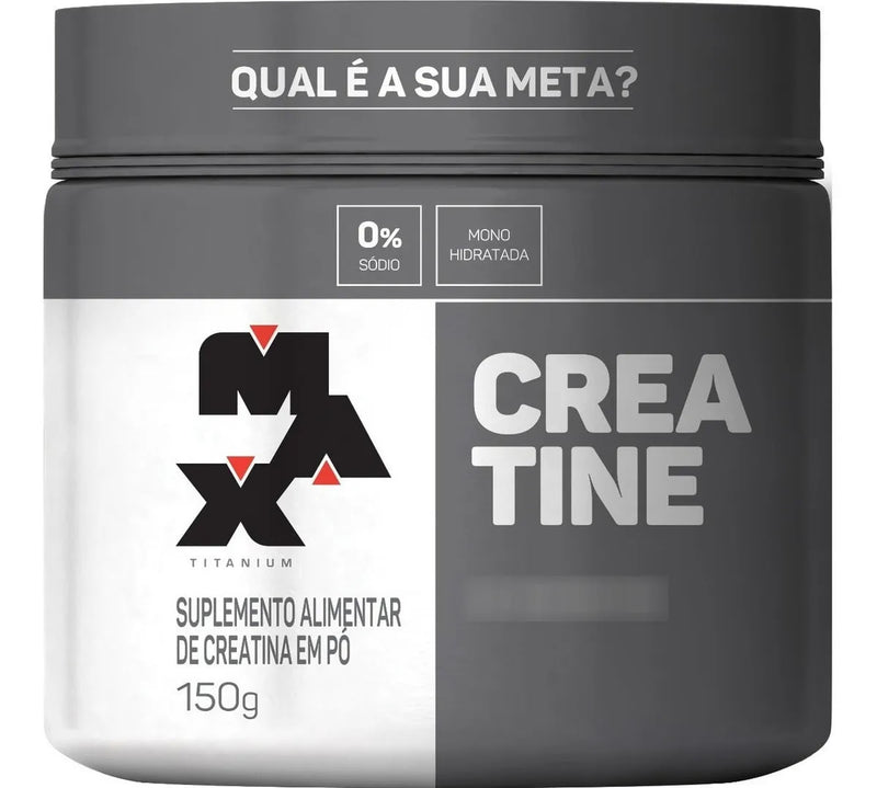 Creatina Max Titanium Em Pó Pote 150g Sem Sabor