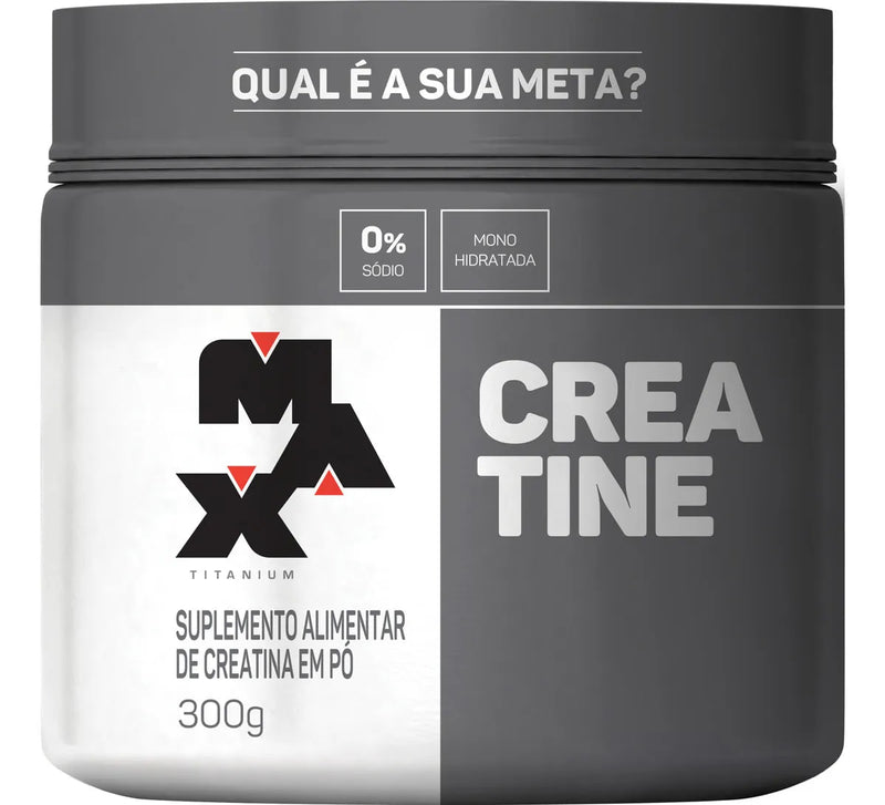 Creatina Max titanium 300g pura sem sabor