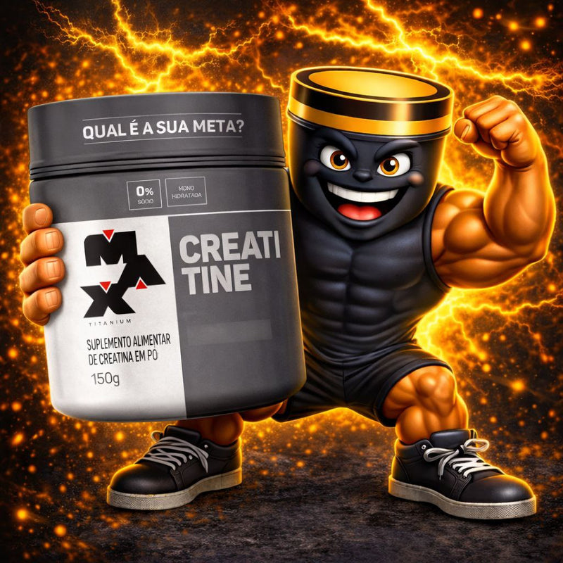 Creatina Max Titanium Em Pó Pote 150g Sem Sabor