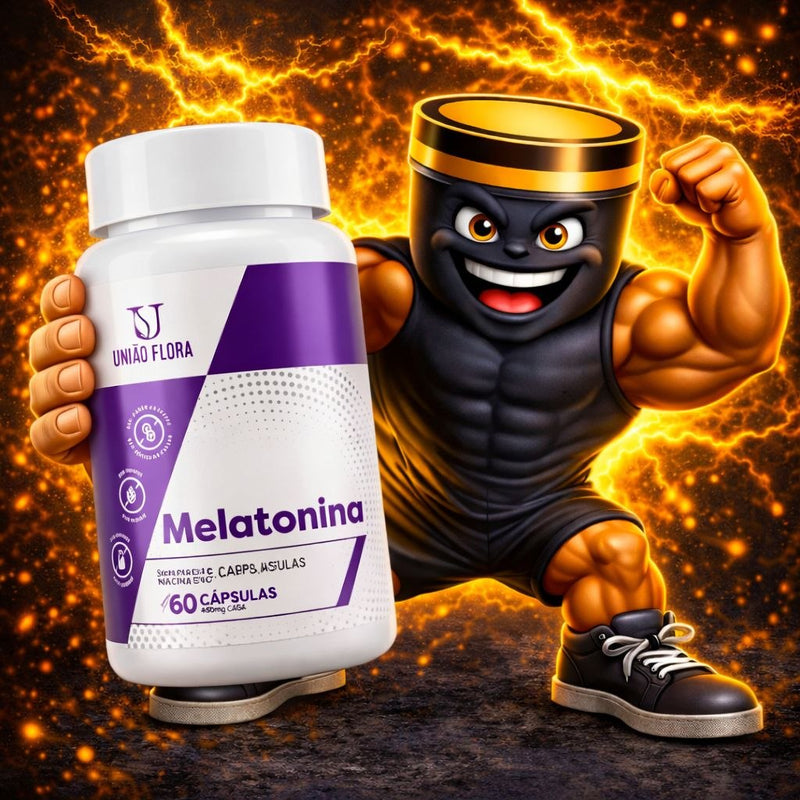 Melatonina 60 Cápsulas União Flora - Durma Bem Naturalmente Sem Sabor