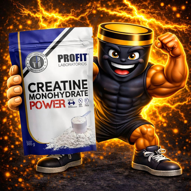 Creatina Monohidratada Power 300g Refil Profit Sabor Natural