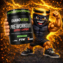 Pré Treino Diabo Verde Pre-Workout Zero Carboidrato Piña Colada 300g FTW