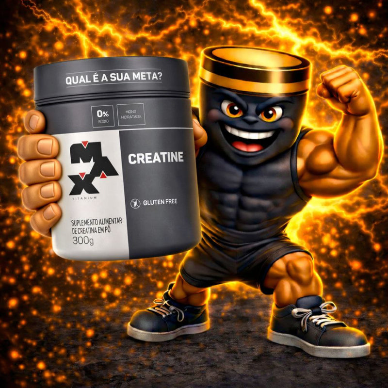 Creatina Max titanium 300g pura sem sabor