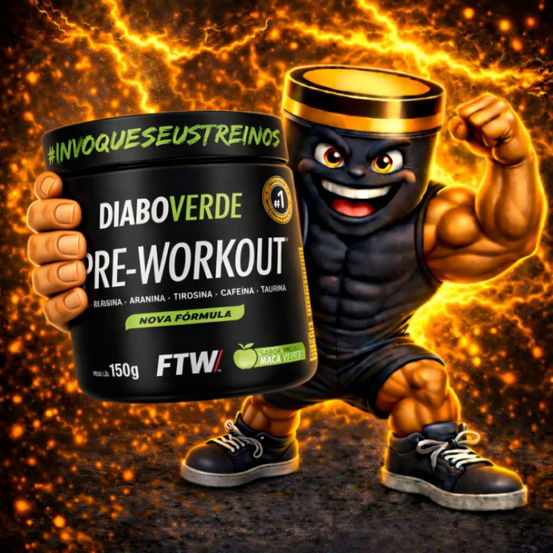 Pre Treino Pre Workout Pote 150g FTW - DIABO VERDE Varios sabores